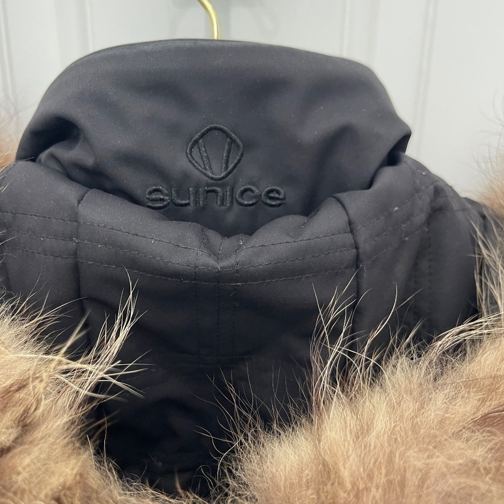 SUNICE / Winter Fur Hooded Jacket (deluxe Collection) Black Size 8 - Picture 8 of 9